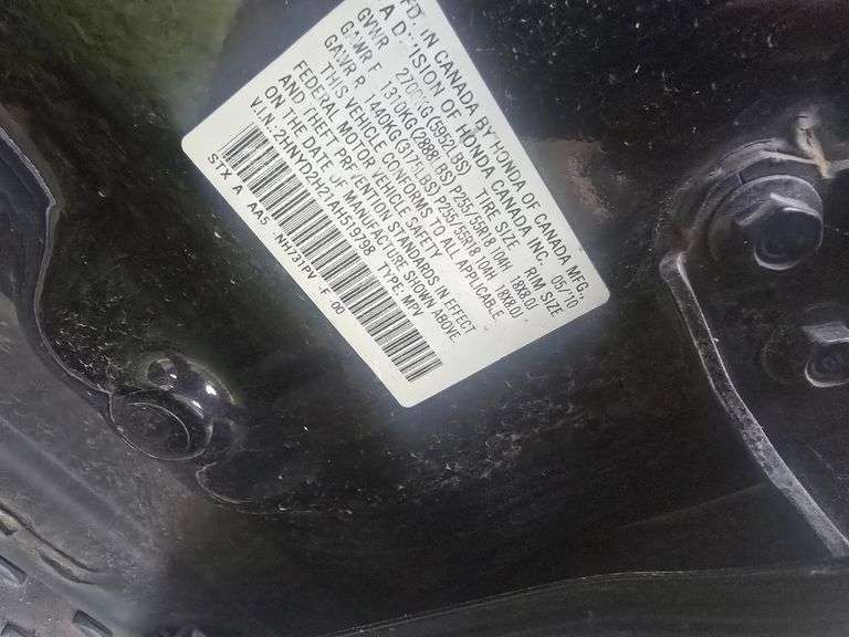 2010 ACURA MDX VIN# 2HNYD2H21AH519798 HAS KEY BILL OF SALE RUNS AN DRIVES SEE DESCRIPTION