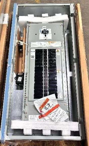 NEW - Eaton PRL1X MCB Panelboard 225A 208Y/120V 3P 4W 30S W/EZB2042R Enclosure and EZT2042S Trim