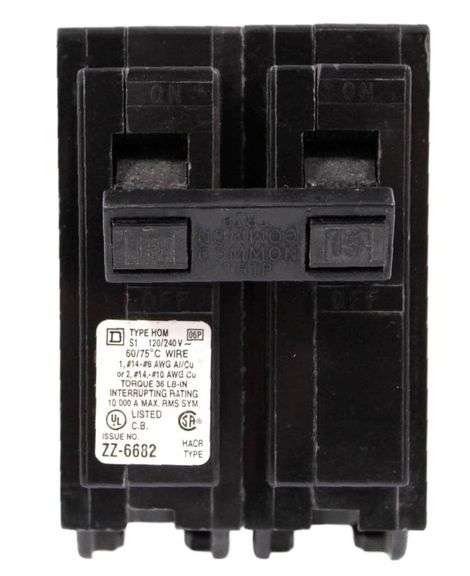 USED - Square D HOM215 Breaker 15A 120/240V 2P 1PH 10kA