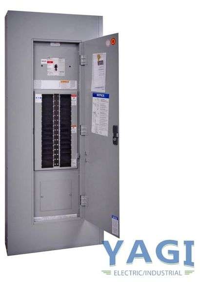 NEW - Eaton PRL1X MCB Panelboard 225A 208Y/120V 3P 4W 30S W/EZB2042R Enclosure and EZT2042S Trim