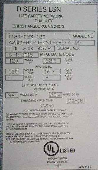 USED - LSN Dual Lite D120-02S-120 D Series Lighting