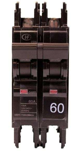 NEW - Lot of 10 Hongfa Interchangeable w/Square D QOU260 Breaker 60A 120/240V 2P