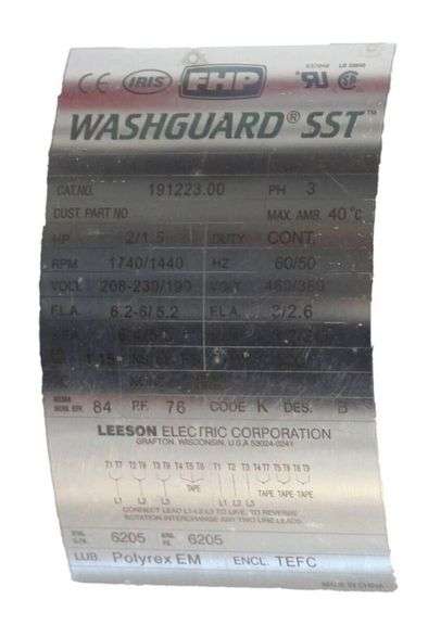 NEW - Leeson Electric Corporation 191223.00 Motor