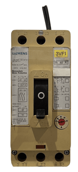 USED - Siemens 3VF1-231-1DK11-0AA0 Circuit Breaker 63A 690V 3P 12kA Thermal Magnetic