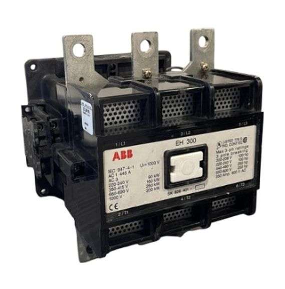USED - ABB EH 300 Contactor 350A 600V 3P 3PH Coil: 24V W/ Auxiliary