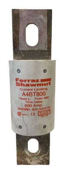 USED - Lot of 6 Ferraz Shawmut A4BT800 Fuse 800A 600V 200kA Class L Current Limiting Time Delay