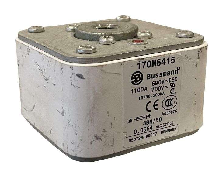 USED - Bussmann 170M6415 Fuse Link 1100A 690V 200kA Size 3 Class aR Single Indicator