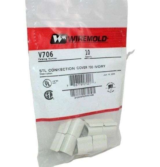 NEW - Pkg of 10 Wiremold V706 Connection Cover 700 Ser