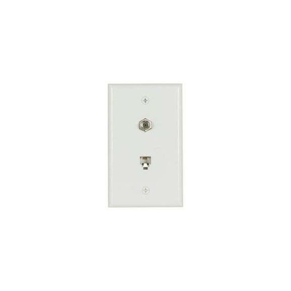 NEW - Lot of 71 Eaton 3535-4W Wall Plate w/Conn White