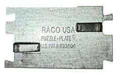 NEW - Raco 2712 Puzzle Plate Interlocking Cable Protector