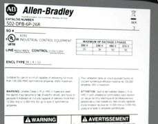 NEW - Allen-Bradley 502-DFB-6P-26R Combination Strtr Disconnect 90A 460V NEMA 3R/4/12 Fusible