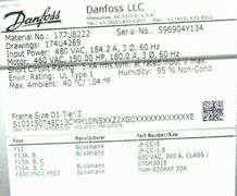 USED - Danfoss 134G7811 VLT HVAC Drive 204/183A 480V 110W