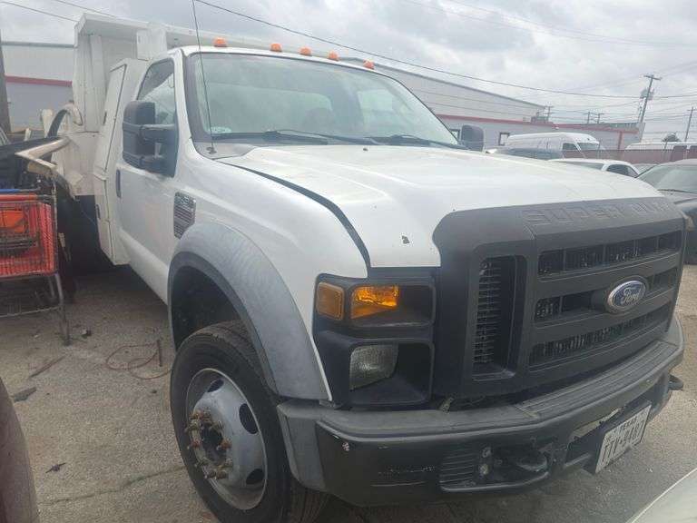2008 FORD F450 DIESEL DUMPTRUCK VIN# 1FDXF46R28EA62519 HAS KEY HAS TITLE RUNS AN DRIVES SEE DESCRIP
