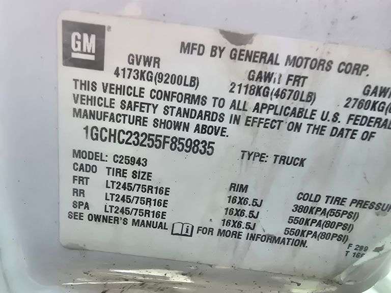 2005 CHEVY SILVERADO 2500 DIESEL NO KEY HAS TITLE SEE DESCRIPTION