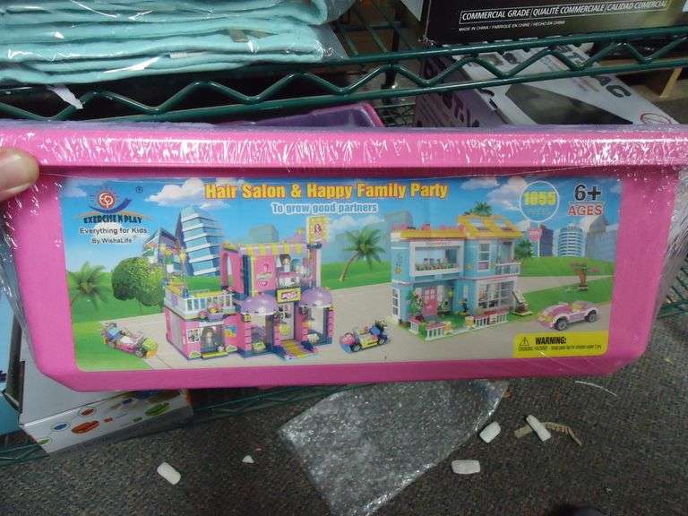NEW! HAIR SALON AND HAPPY FAMILY PARTY LEGO-LIKE BLOCK SET