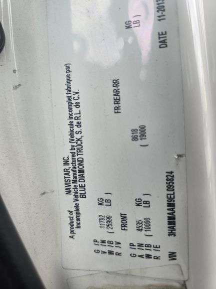 10% BUYERS PREMIUM 2014 INTERNATIONAL REFFER BOXTRUCK VIN# 3HAMMAAM9EL095824 HAS KEY HAS TITLE RUNS AN DRIVES SEE DESCRIPTION