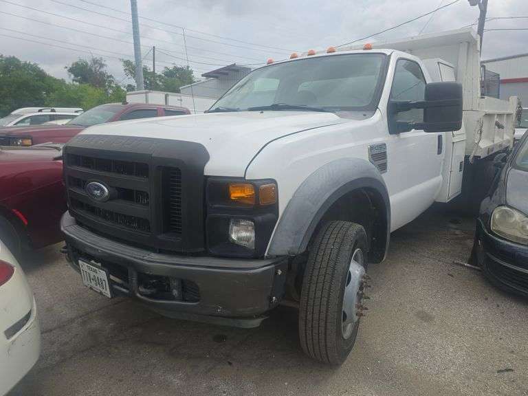 2008 FORD F450 DIESEL DUMPTRUCK VIN# 1FDXF46R28EA62519 HAS KEY HAS TITLE RUNS AN DRIVES SEE DESCRIP