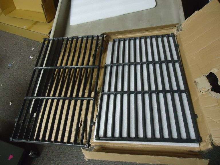 NEW! 2-PACK OF GRILL GRATES. ONE BAR BROKEN OFF