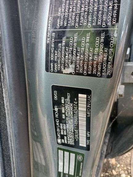 2004 RANGE ROVER HAS KEY HAS TITLE RUNS AN DRIVES SEE DESCRIPTION