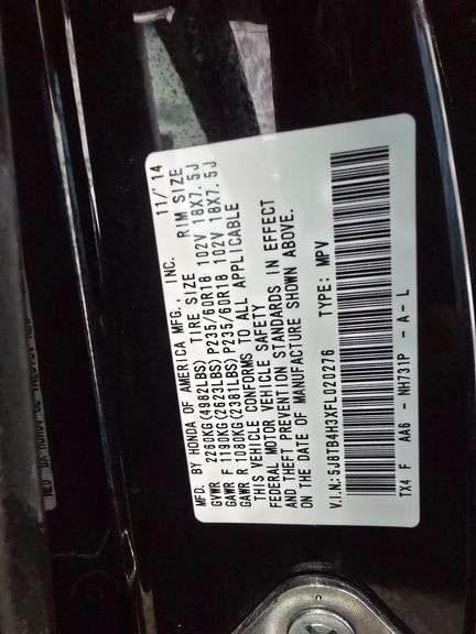 2015 ACURA RDX HAS KEY HAS TITLE RUNS AN DRIVES SEE DESCRIPTION