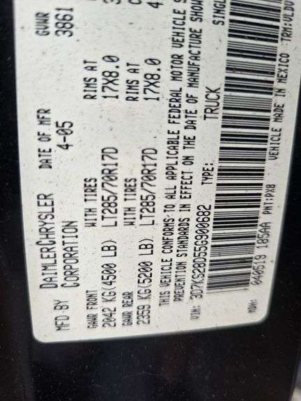 2005 DODGE RAM 4X4 HAS KEY HAS TITLE RUNS AN DRIVES SEE DESCRIPTION