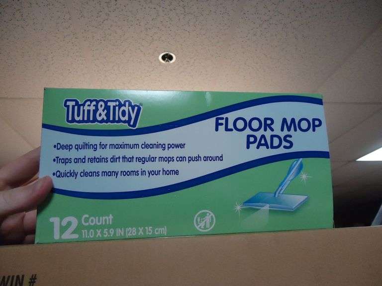 NEW! TUFF & TIDY BOX OF 12 FLOOR MOP PADS