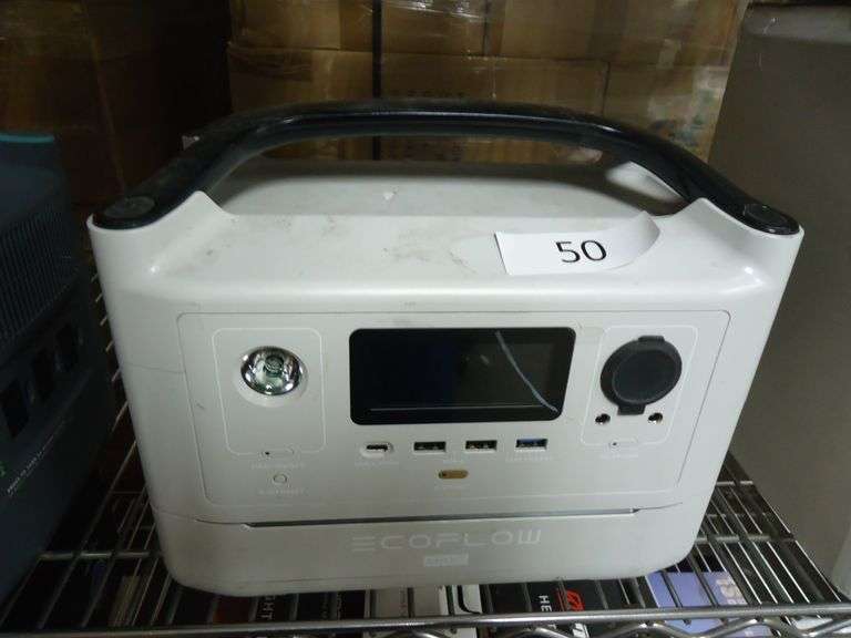 ECOFLOW RIVER MAX PORTABLE POWER STATION. CRACKED SCREEN