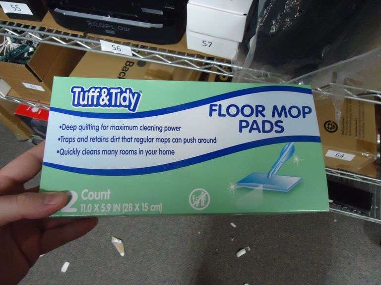NEW! TUFF & TIDY BOX OF 12 FLOOR MOP PADS