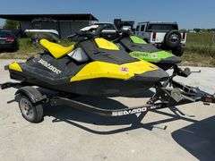 (2) SEADOOS AN TRAILER HAS KEYS HAS TITLES RUNS AN DRIVES SEE DESCRIPTION