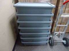NEW! CASE OF 7 MULTI-USE STOCKING CART TUBS