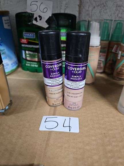 COVERGIRL + OLAY SIMPLY AGELESS HYALURONIC COMPLEX & VIT. C 3-IN-1 FOUNDATION 1FL OZ IN 257 GOLDEN TAN AND 250 CREAMY BEIGE