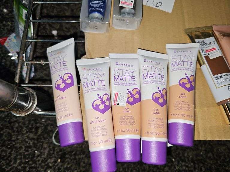 RIMMEL STAY MATTE LIQUID MOUSSE FOUNDATION LIGHTWEIGHT SHINE CONTROL 1FL OZ 091 LIGHT IVORY & 300 SAND