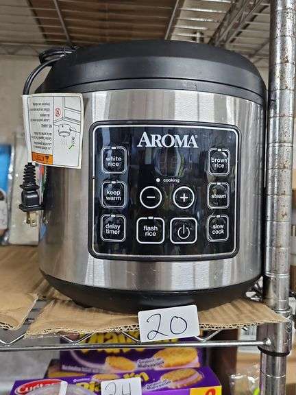 AROMA STAINLESS STEEL RICE COOKER MODEL ARC-150SB 860W