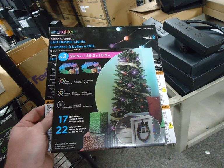 NEW! ENBRIGHTEN LED BUBBLE LIGHTS SET OF 2 29.5FT STRANDS