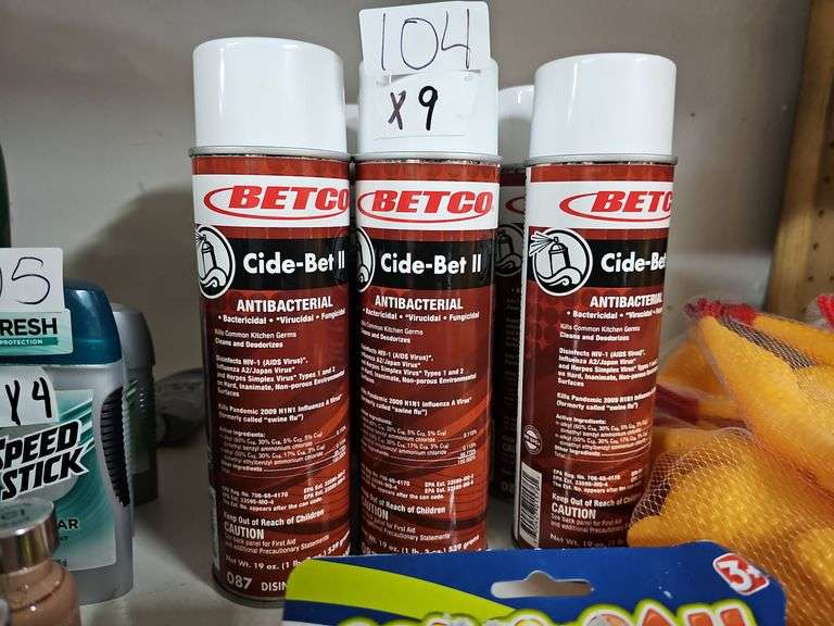 BETCO CIDE-BET ANTIBACTERIAL, VIRUCIDAL, FUNGICIDAL CLEANER/DEODORIZER SPRAY 19OZ