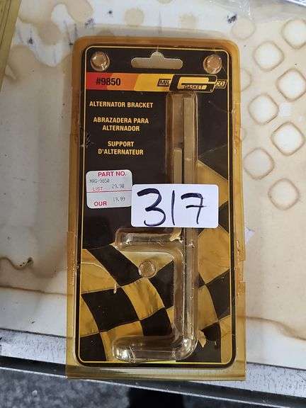 MR. GASKET CO. #9850 ALTERNATOR BRACKET FO CHEVY 265-400 CID V8 W/ SHORT WATER PUMP & HEADERS