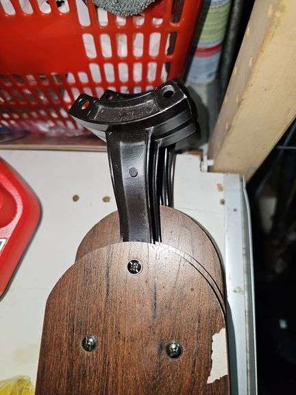 SMALL FAN BLADES APROX 20"L SET OF 5 IN DARK NATURAL WOOD FINISH