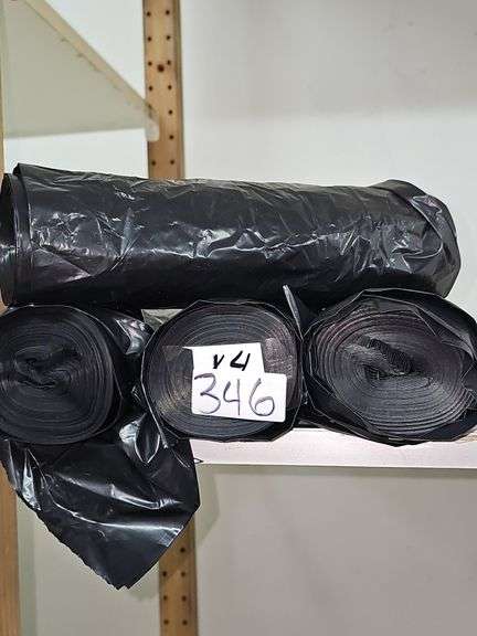 55GAL BLACK TRASH BAGS WITH 12-PER ROLL