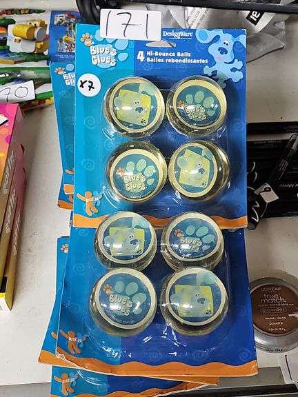 DESIGNWARE BLUE'S CLUE'S 4 HI-BOUNCE BALL SET