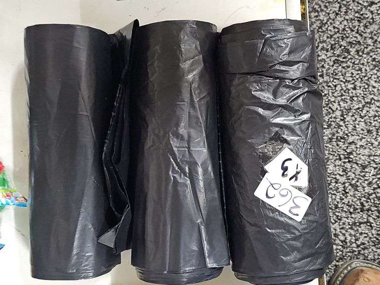 55GAL BLACK TRASH BAGS WITH 12-PER ROLL