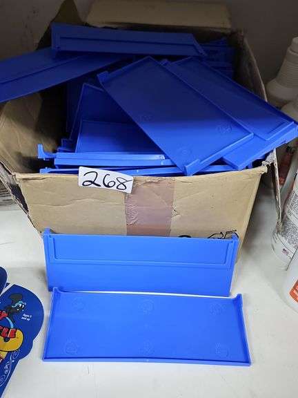 SSI SCHAFER POLYPROPYLENE BLUE CONTAINER DIVIDER FOR RKT 62CONTAINERS # 21174