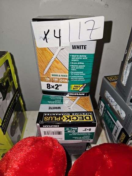 HILLMAN DECK PLUS WHITE WOOD & FENCE SCREWS 8x2" 1LB 125PCS T25 HEAD