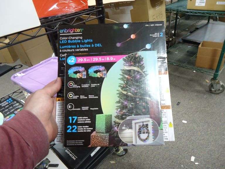 NEW! ENBRIGHTEN LED BUBBLE LIGHTS SET OF 2 29.5FT STRANDS