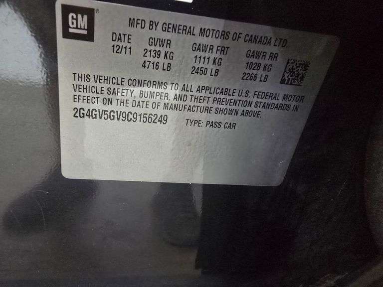 2012 BUICK REGAL HAS KEY HAS TITLE RUNS&DRIVES