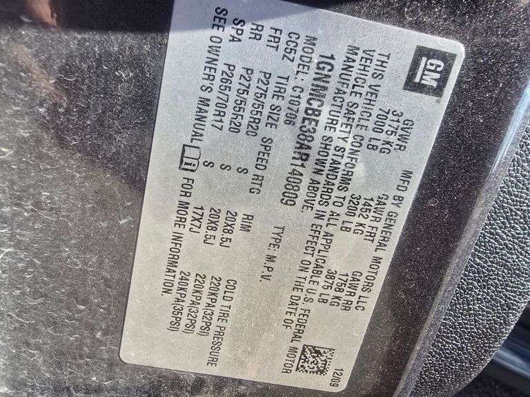 2010 CHEVY TAHOE HAS KEY HAS TITLE RUNS&DRIVES