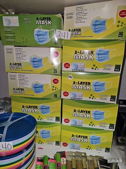 3-LAYER MASK PERSONAL PROTECTION ADULT SIZED, 50PCS, >=90% FILTRATION