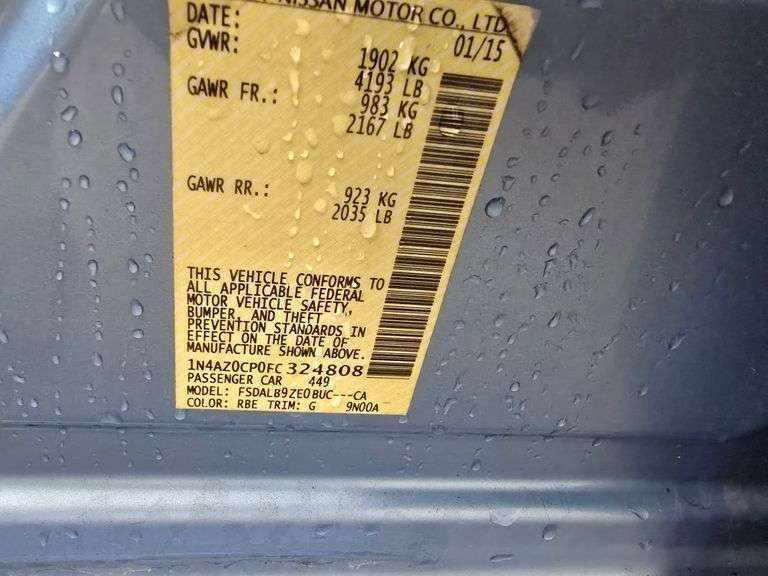 2015 NISSAN LEAF HAS KEY HAS TITLE RUNS&DRIVES