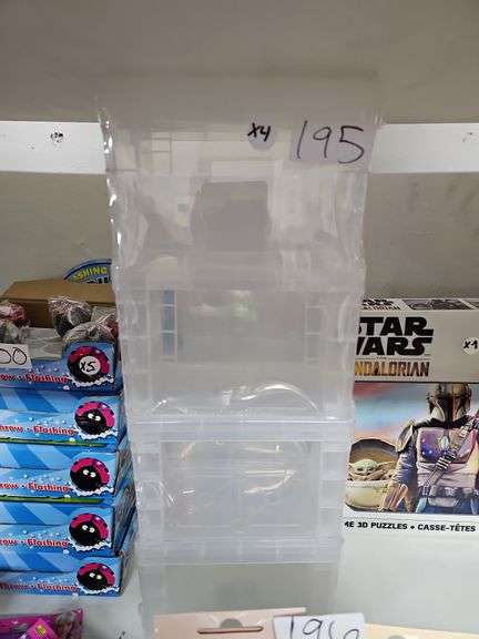 PEN+GEAR CLEAR PLASTIC ORGANIZER WITH SNAP ON LID  FUS21-D0102  2 PER PACK