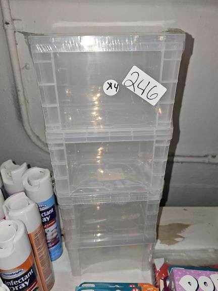 PEN+GEAR CLEAR PLASTIC ORGANIZER WITH SNAP ON LID FUS21-D0102 2 PER PACK