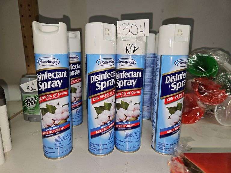HOMEBRIGHT DISINFECTANT SPRAY LINEN SCENT 6OZ